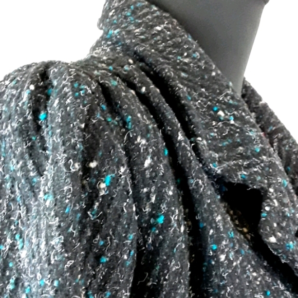 Vtg lined Coat sz 10 pleated shoulder abstract - Picture 8 of 8